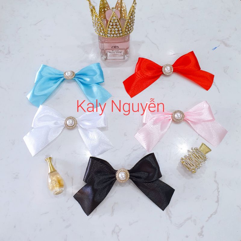 Kẹp nơ đính Charm hàn quốc hình HÌNH VÀ VIDEO SHOP TỰ CHỤP 100%