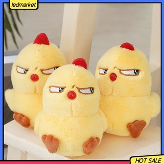 (Ledmarket) Gấu Bông Plush Móc Khóa Hình Gà Con Giận Dữ Dễ Thương Trọng Lượng Nhẹ Trang Trí Ba Lô