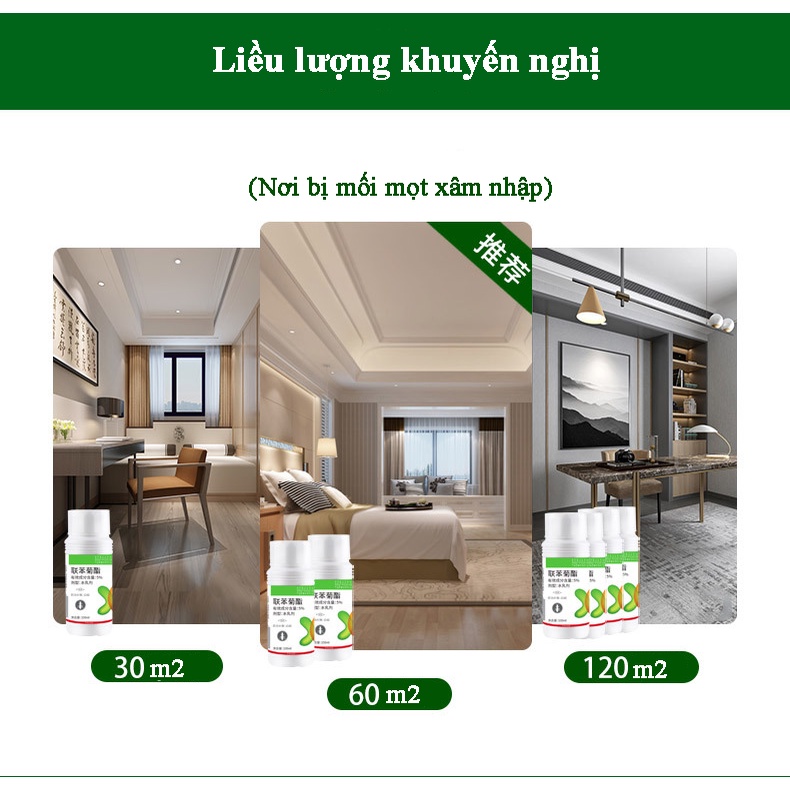 Thuốc diệt mối mọt sinh học tận gốc trong nhà hiệu quả nhanh, dùng 1 lần hiệu quả cho toàn tổ bifenthrin 5%