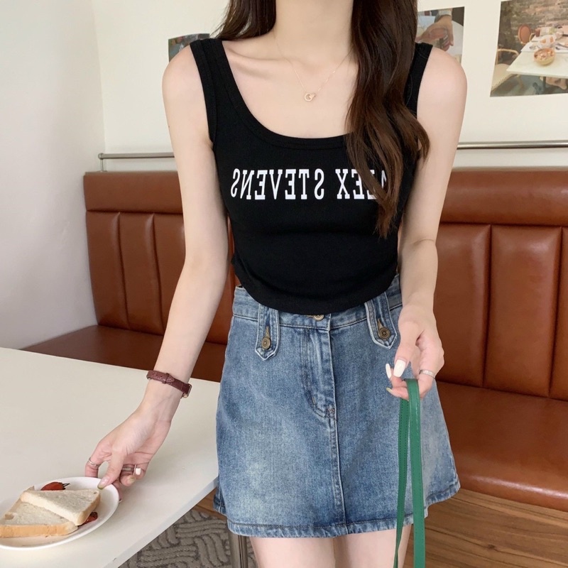 ♥️ Shop Uy Tín ♥️Áo Bra croptop chất cotton in chữ năng động. Áo croptop nữ Alex