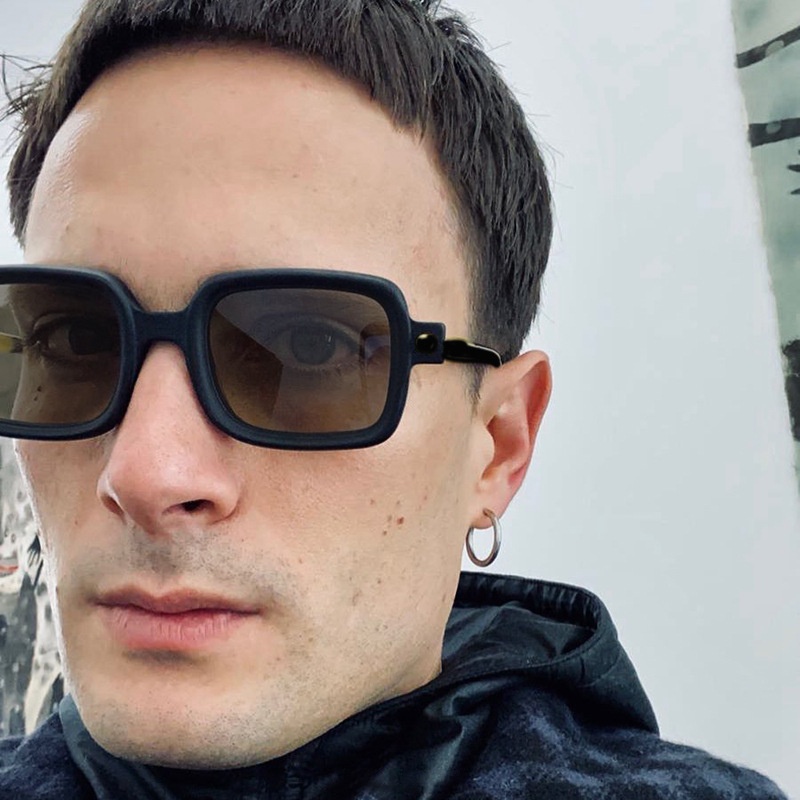 Kính Mát Gọng Vuông Phong Cách Hip Hop Thời Trang Cho Nữ