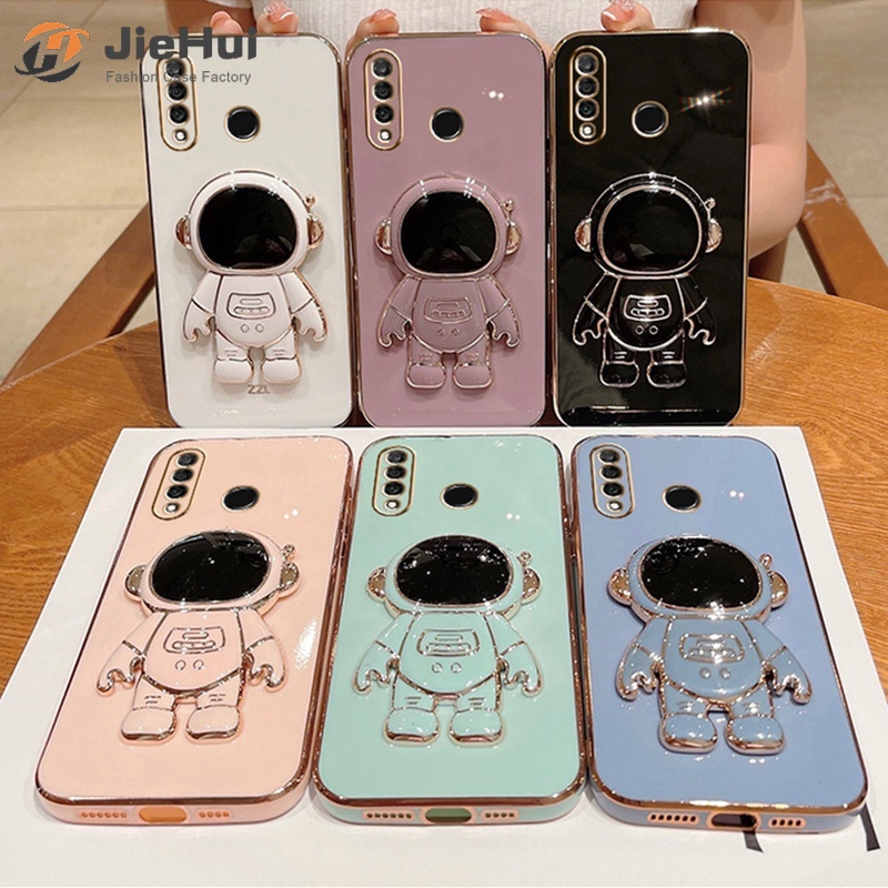 Ốp Điện Thoại Cao Su Mềm Có Giá Đỡ Gập Hình Phi Hành Gia Cho Huawei P30 Lite P20 Pro P40 Y9S Mate 20 Mate30
