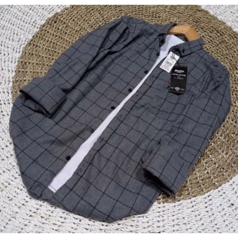 Mới Nhất Áo Sơ Mi Flannel Tay Dài Họa Tiết Đường Kẻ Đen Cơ Bản Dành Cho Người Lớn Công Sở Thường Ngày FormaL XL Chất Lượng Tốt Nhất