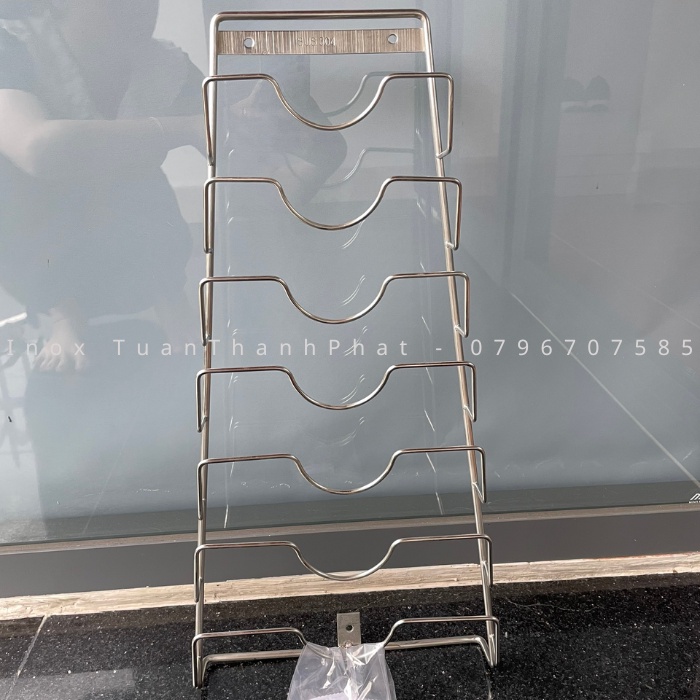 Máng vung - Kệ treo nắp nồi INOX SUS304 Tuấn Thành Phát