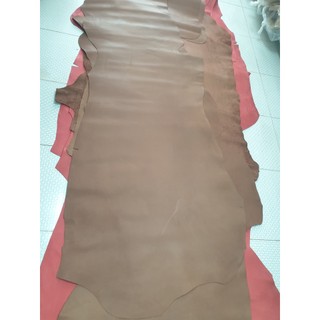 Da bò mộc thuộc màu - màu nâu - Da Thuộc San Nguyen