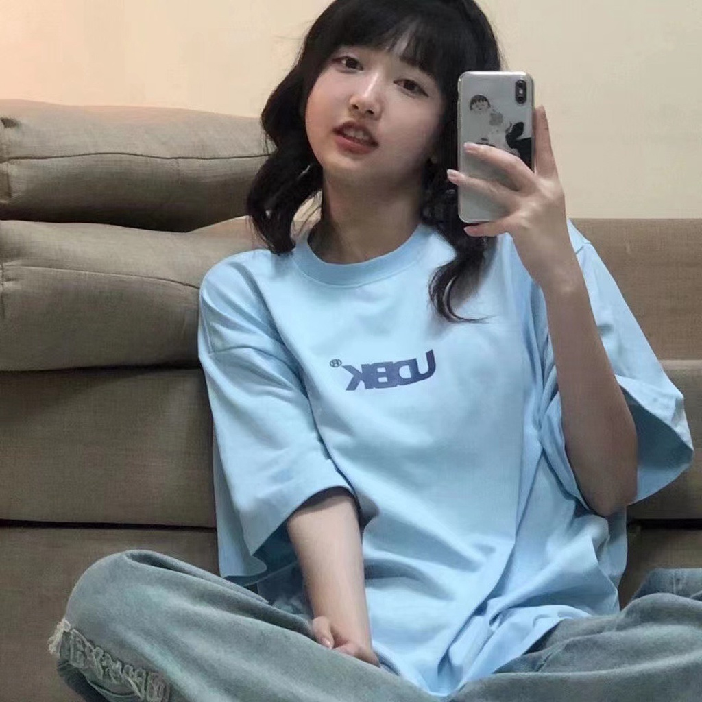 NRVP Áo Thun Unisex Mùa Hè Dáng Suông Tay Cộc Phong Cách Hàn Quốc Cho Nam Nữ