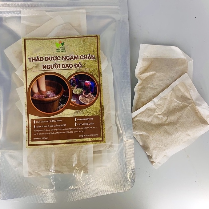 Thảo Dược Ngâm Chân Người Dao Đỏ - Tặng kèm Muối Hồng Himalaya