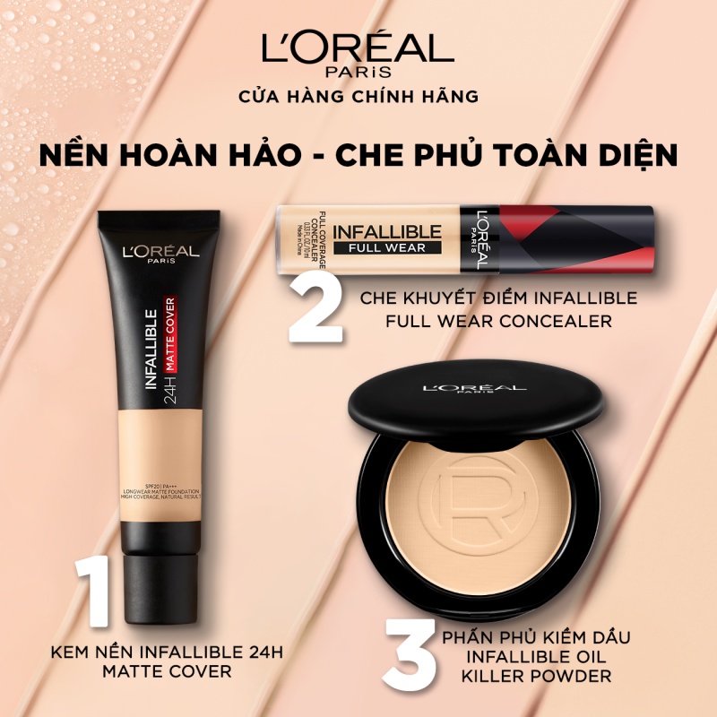 Kem Che Khuyết Điểm L'Oreal Paris Infallible Full Wear 10ml