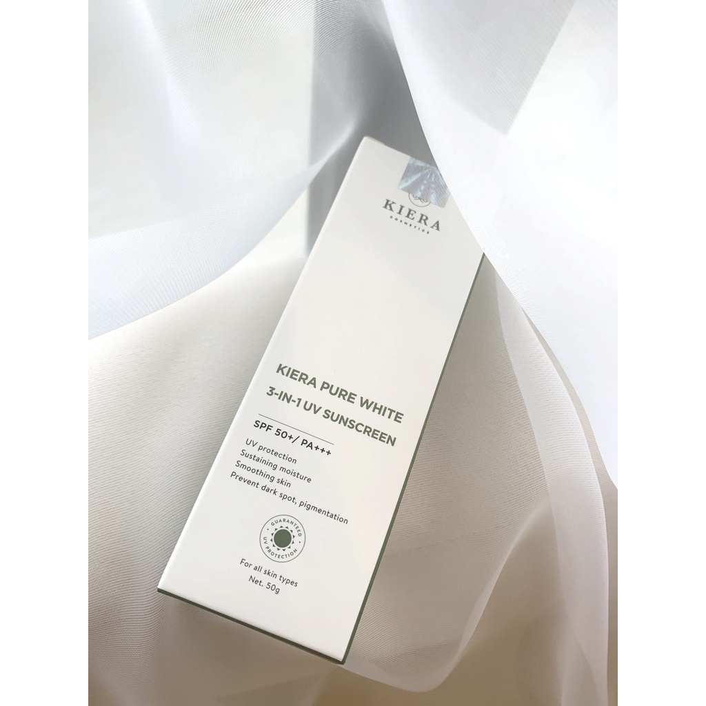 Kem chống nắng dưỡng da nâng tông Kiera Pure White 3in1 UV Sunscreen SPF50