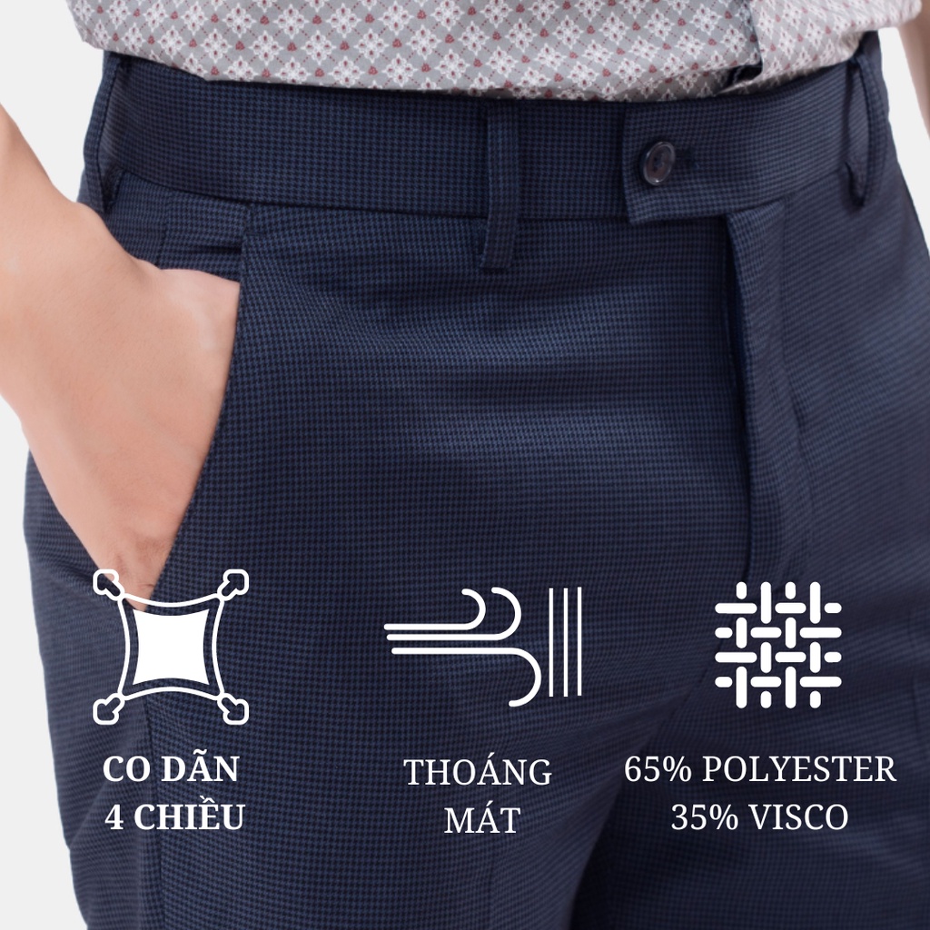 Quần âu nam DUGARCO dáng Regular fit suông nhẹ cao cấp, thiết kế tôn dáng 202PM42070