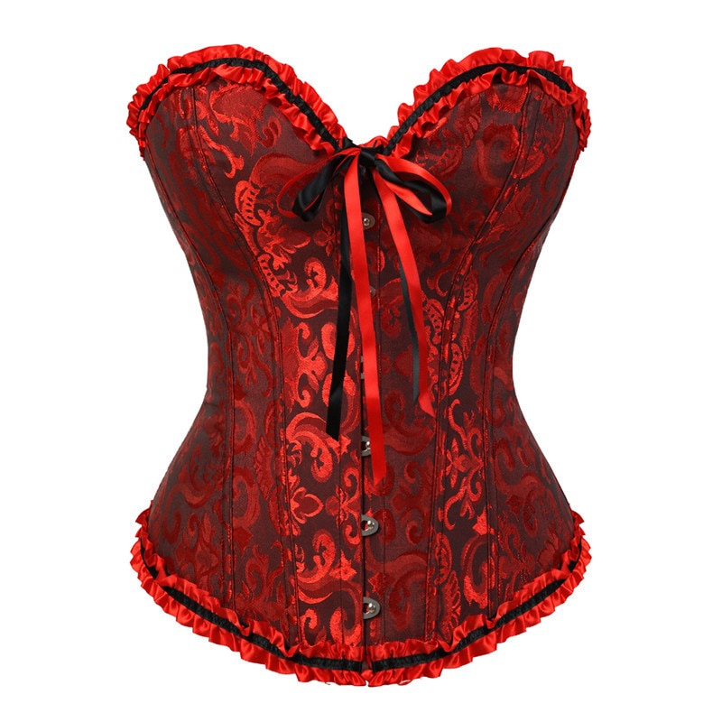 Áo corset Ren Hoa Xuyên Thấu Gợi Cảm Hóa Trang halloween Màu Đỏ Đen Xanh Lá Hồng
