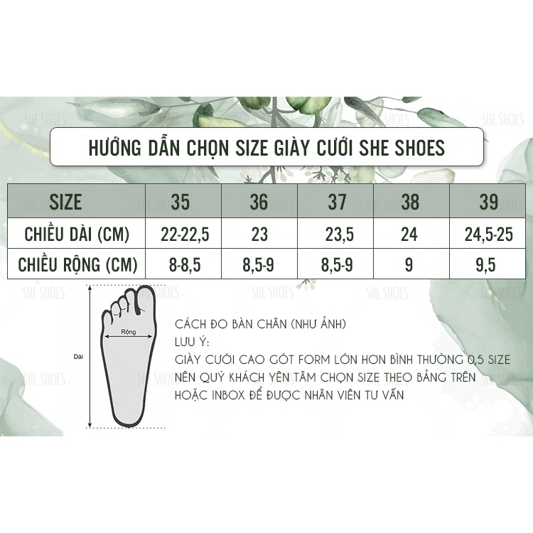 Giày cưới cao gót trắng đính hoa (NEW ARRIVAL) - GC07035