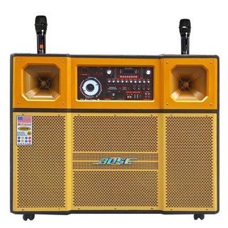 Loa kéo bình 4 tấc đôi nằm ngang công suất cực khủng cao cấp có Reverb tặng 2 micro không dây