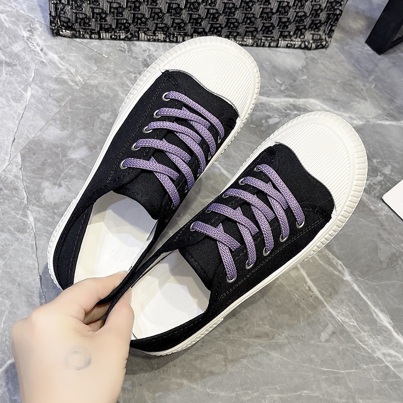 Ielgy Giày canvas Cổ Thấp Đơn Giản Nhẹ Nhàng Cho Nữ