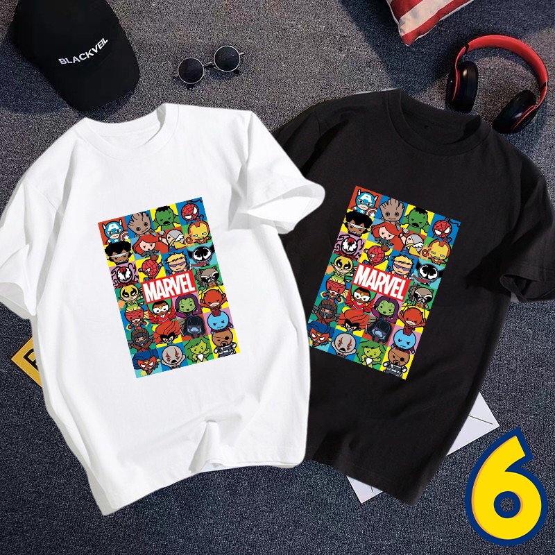 Áo thun Unisex form rộng biểu tượng siêu anh hùng Hàn Quốc vải dày mịn 2019T1526