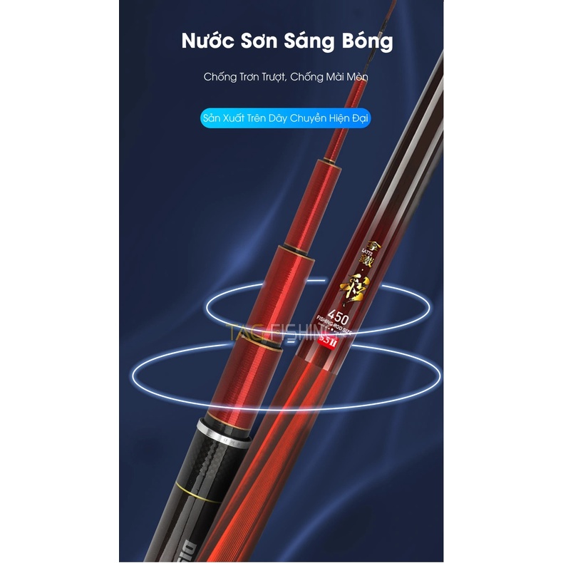 Cần Tay Gama FX Chiến Công - 4,5H - 5,5H - 6,5H - Size 3m6 -> 6m3