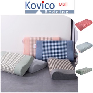 Gối Cao Su Non Sunzin Dành Cho người lớn, gối cao su kẻ cao cấp chống mỏi vai gáy hiệu quả kích thước 30x50