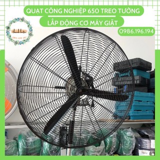 Quạt công nghiệp treo tường lồng 70cm sải cánh 65cm lắp động cơ máy giặt cũ