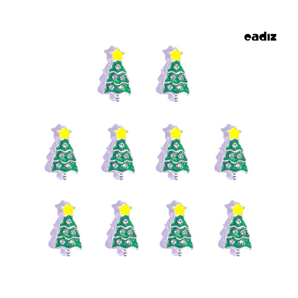 Set 10 Phụ Kiện Trang Trí Móng Tay Nghệ Thuật Chủ Đề Giáng Sinh