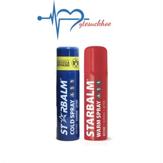 [Combo 2 in 1] 1 Chai Xịt Nóng Starbalm Warm Spray 150ml + 1 Chai Xịt Lạnh STARBALM COLD SPRAY 150ml
