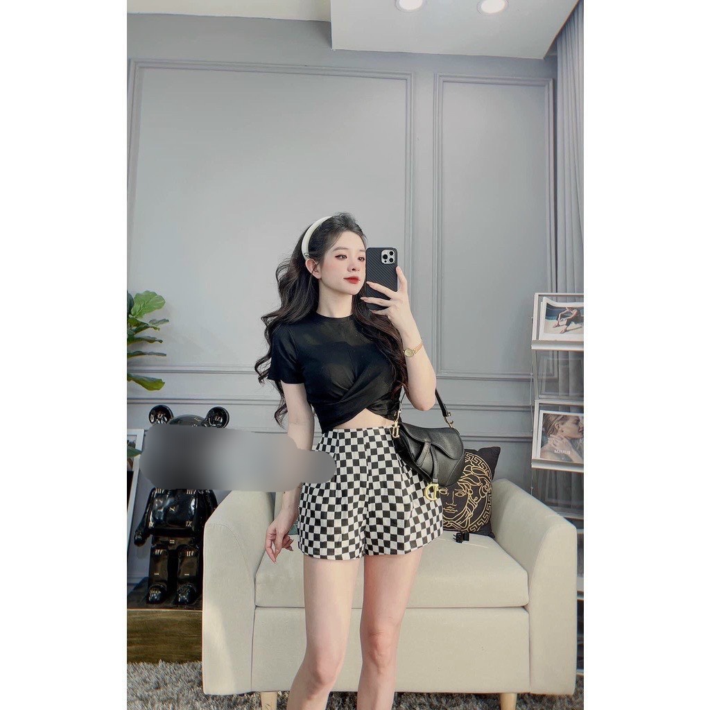 Áo thun gân xoắn bụng tay ngắn ôm body croptop siêu rẻ siêu xịn MC