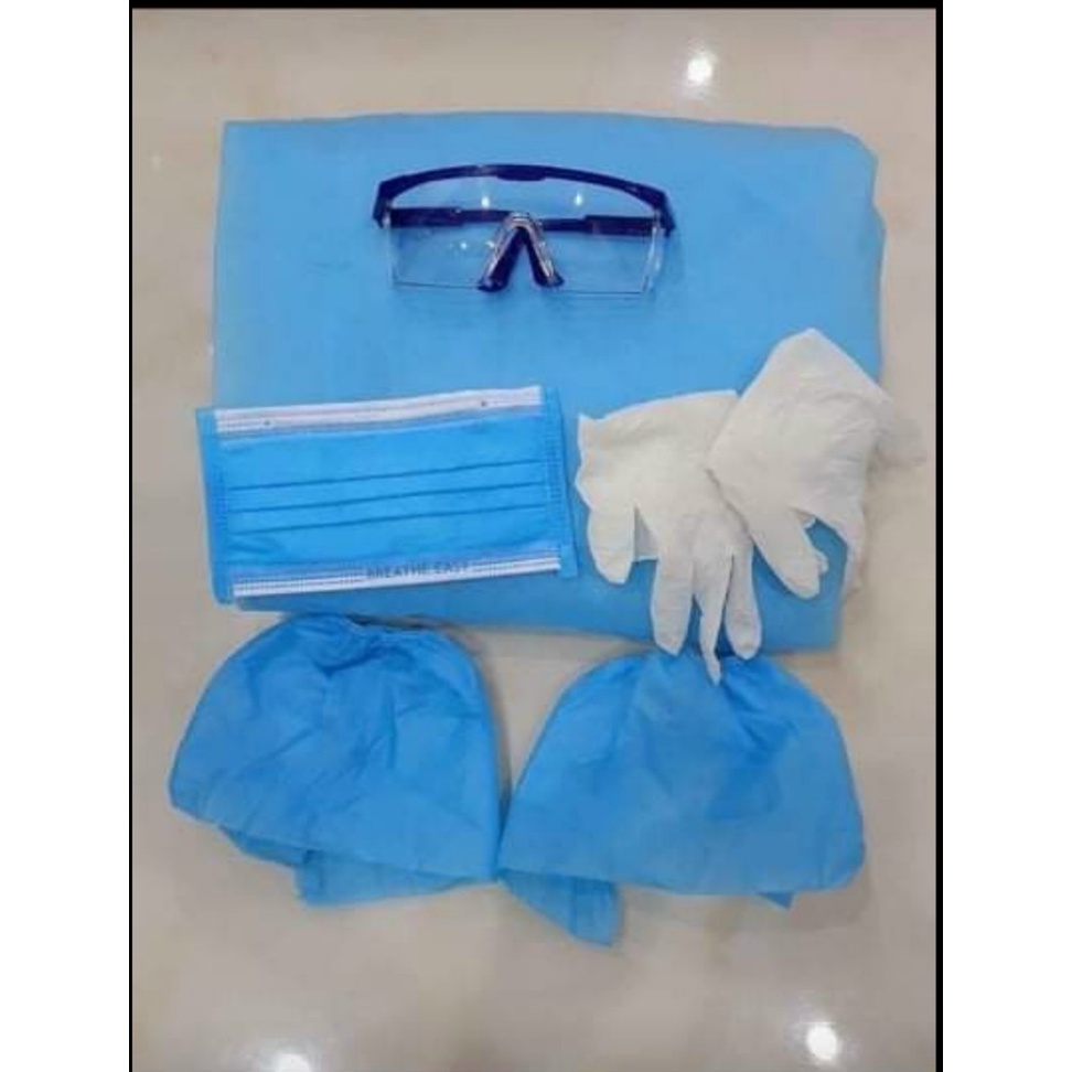 10 bộ quần áo phòng dịch 4 món, quần áo bảo hộ y tế 4 chi tiết phòng chống dịch bệnh