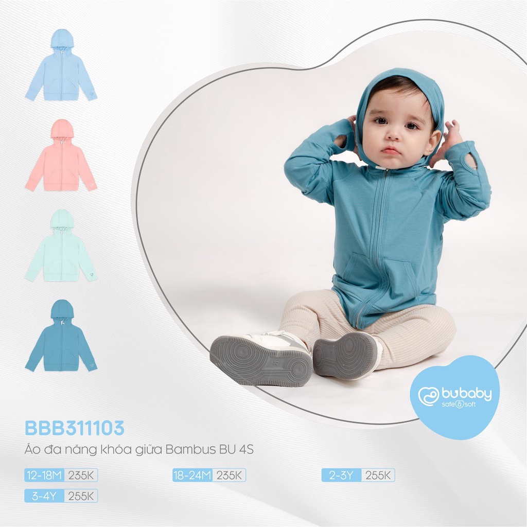 Áo Khoác Đa Năng 4S Premium Bamboo Bu Đủ Màu Từ 12 Tháng Đến 4 Tuổi Bu Baby Bình Dương