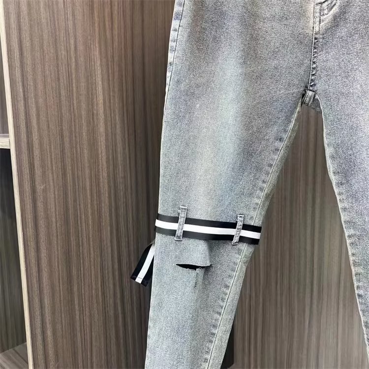 Quần Jeans Dài Rách Gối Thời Trang Dành Cho Cả Nam Và Nữ
