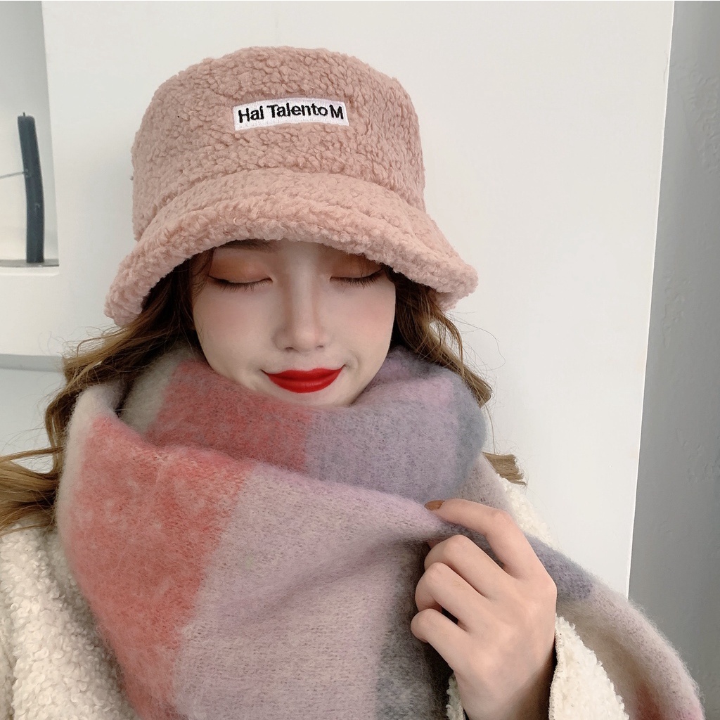 Mũ Len Lông Cừu Giữ Ấm Thời Trang Thu Đông Dành Cho Trẻ Em
