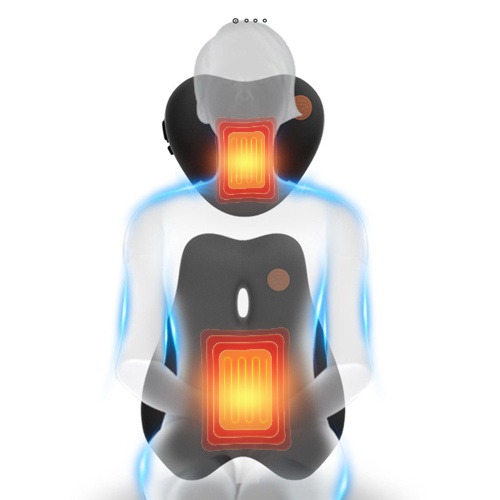 Bộ gối đệm sưởi ấm + massage giảm đau  vai cổ, cột sống lưng, 6 chế độ dành cho ô tô, văn phòng | BigBuy360 - bigbuy360.vn