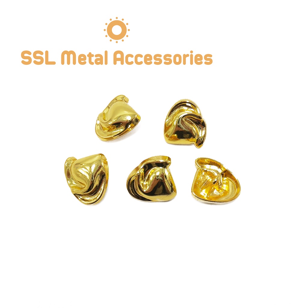 Cúc áo kim loại thời trang thiết kế mới màu vàng dành cho váy đầm, áo sang trọng JZL-A17 18mm ,#ssl_accessories (1 cúc)