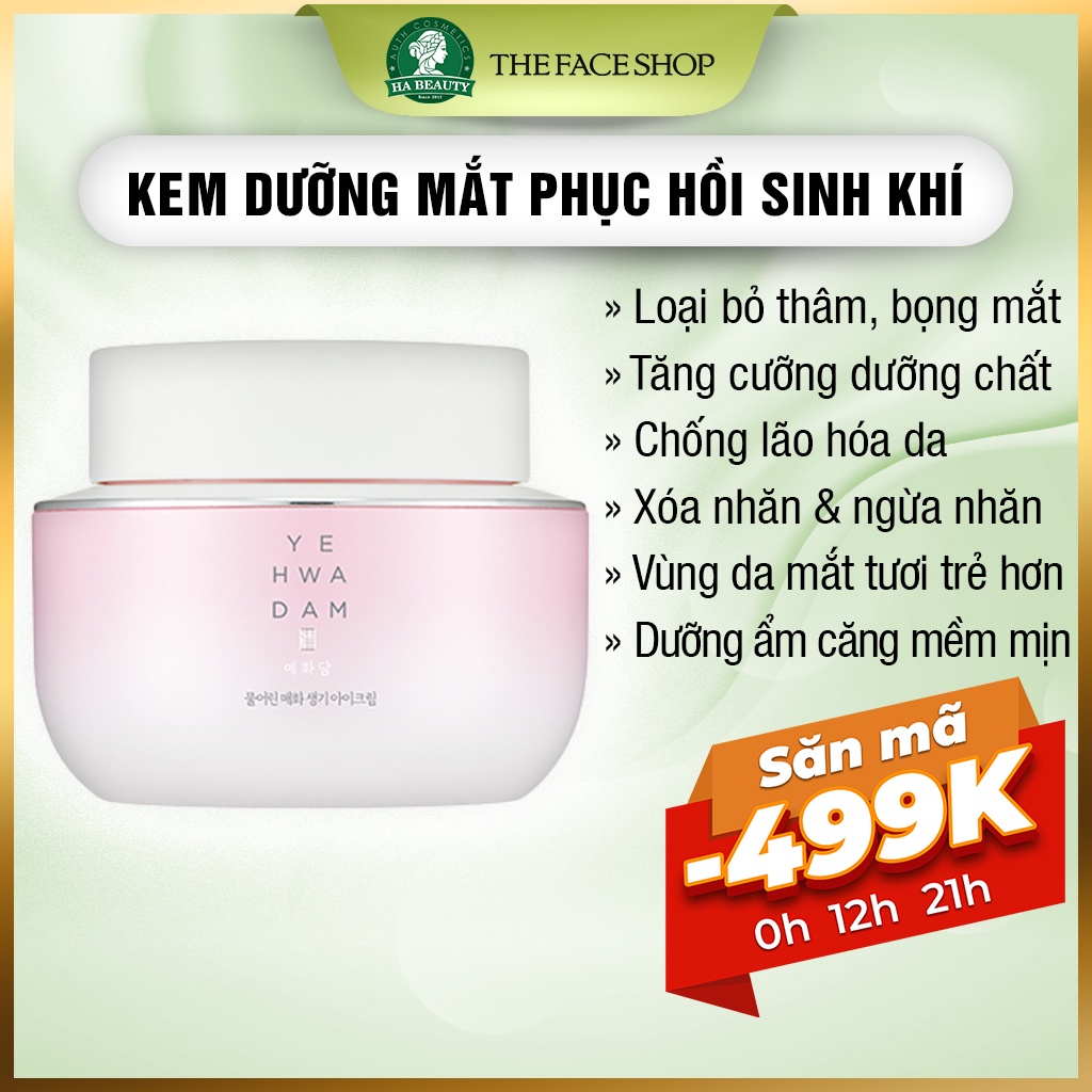 Kem dưỡng vùng mắt phục hồi sinh khí da chống lão hóa The Face Shop Yehwadam Plum Flower Revitalizing Eye Cream 25ml