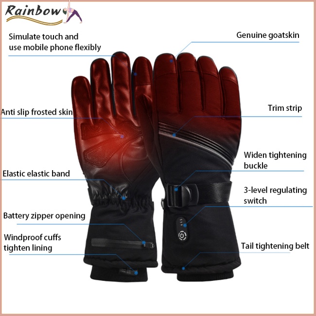 Găng Tay Sưởi Ấm Thông Minh Chống Thấm Nước Dùng Khi Lái Xe Mô Tô