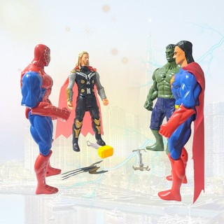 ĐỒ CHƠI 4 MÔ HÌNH SIÊU NHÂN ANH HÙNG AVENGER CAO 30CM CÓ ĐÈN SIÊU CHẮC CHẮN, NGƯỜI SẮT, ĐỘI TRƯỞNG, KHỔNG LỒ XANH, THOR