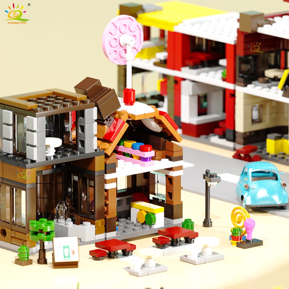 Mô Hình Đồ Chơi Lắp Ráp Cửa Hàng hamburger mini Cho Bé Gái