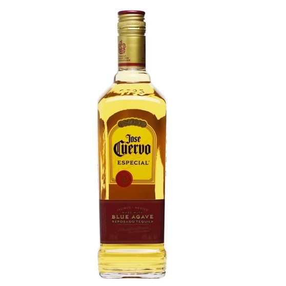 Vỏ chai đựng rượu ngoại thủy tinh decor trang trí TEQUILA JOSE CUERVO sản xuất tại Mexico
