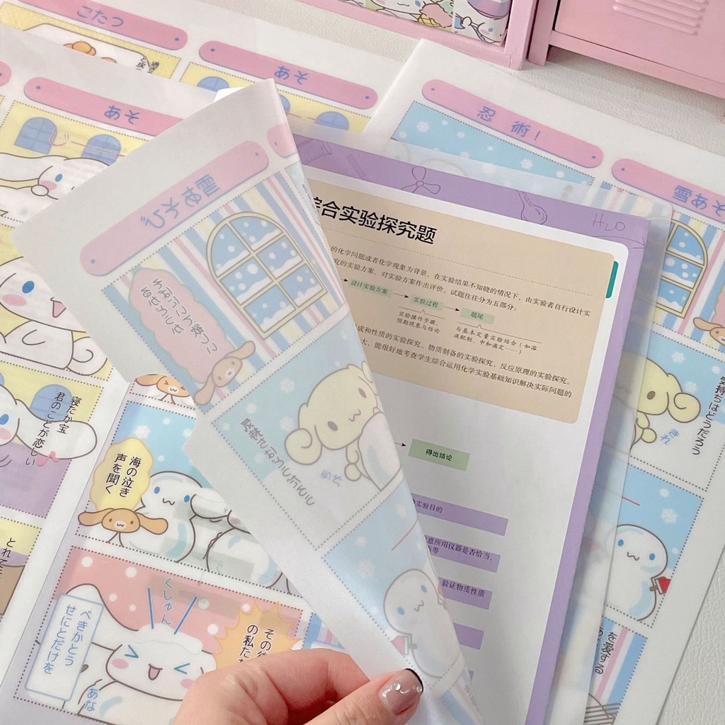 Túi Đựng Thẻ A4 Bằng PVC Họa Tiết Hoạt Hình Sanrio mymelody Kuromi Cinnamoroll Pachacco Dễ Thương