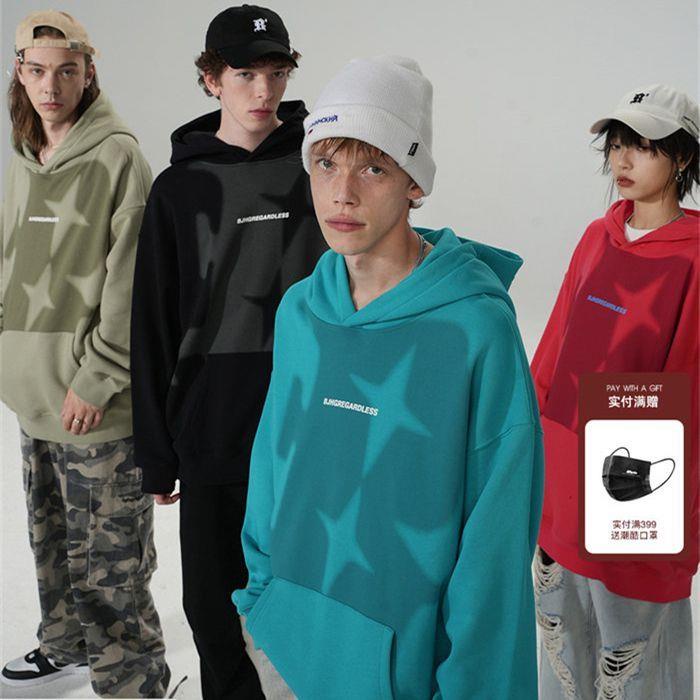 Áo Hoodie 100% Cotton Dáng Rộng In Họa Tiết Thời Trang Thu Đông 2022 Mới Cho Cặp Đôi