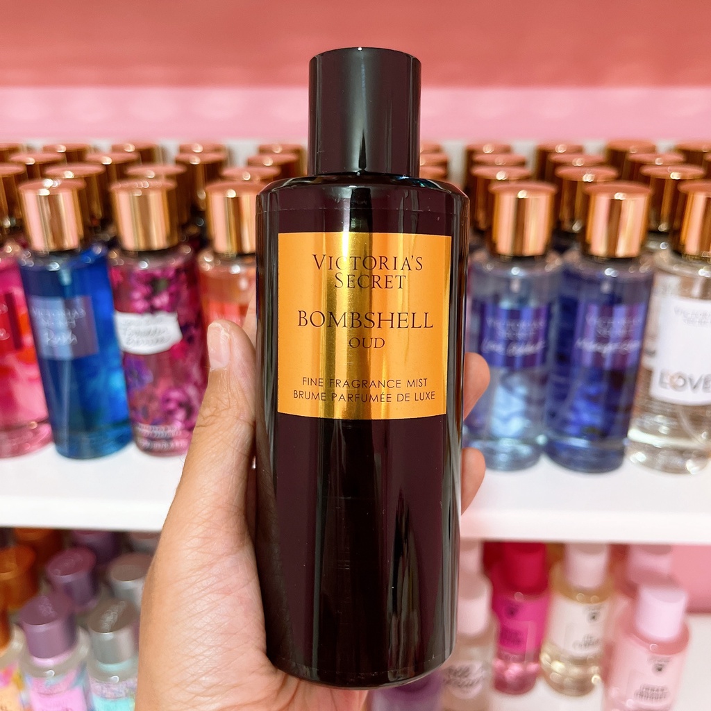 Xịt thơm toàn thân victorias secret  Bombshell Oud đen huyền bí - 250ml