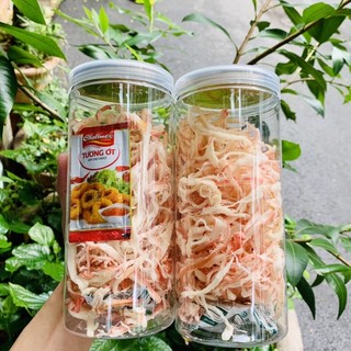 Mực Xé Sợi Hấp Dừa Thái Lan (hũ nhựa 250gr 500gr)