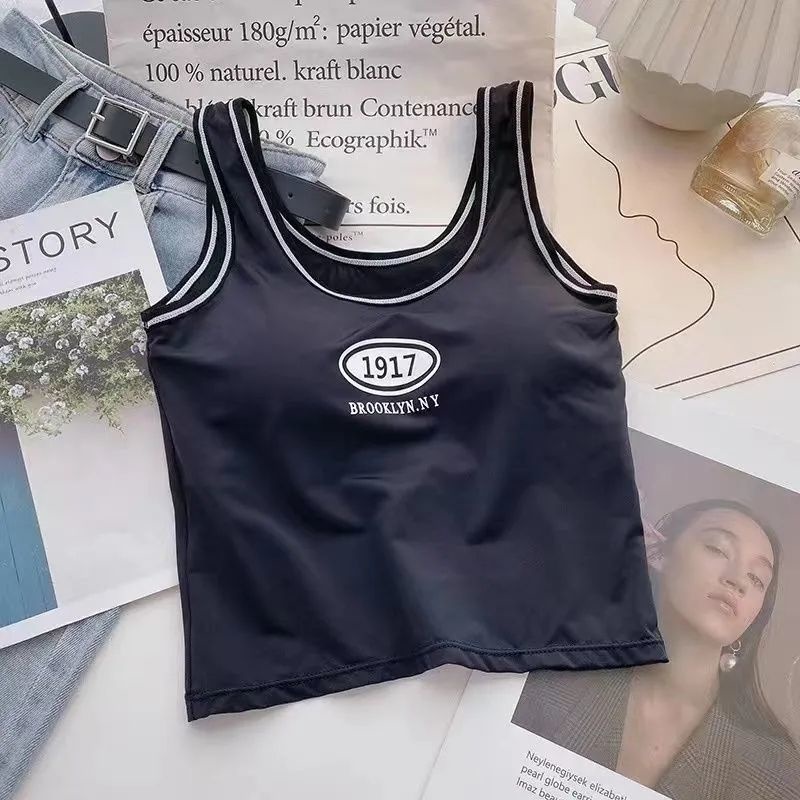 Jiashucheng Áo Dây Bằng Lụa Lạnh Có Đệm Ngực Thoáng Khí Hàng Bán Chạy Phong Cách Mới Cho Nữ