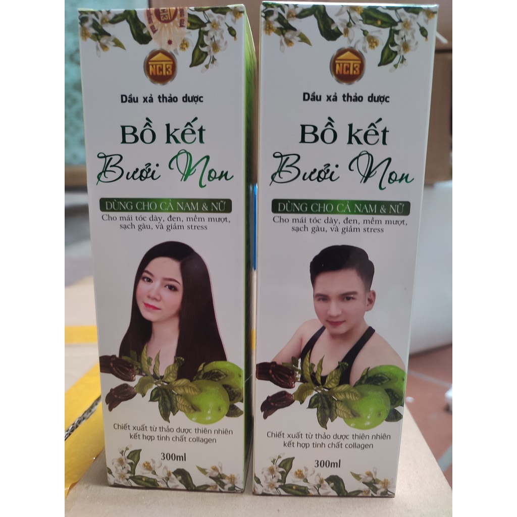 Dầu xả thảo dược Bồ kết bưởi non NCTT3 - Cho mái tóc dày, đen, mềm mượt, sạch gàu và giảm stress