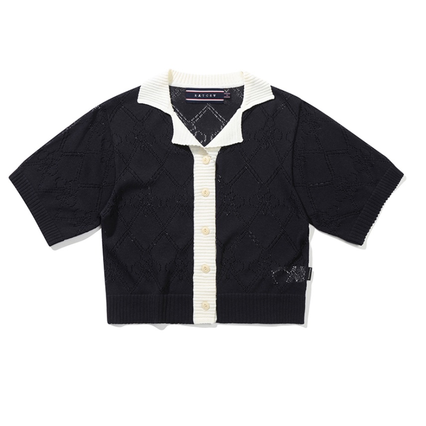 Áo cardigan Romantic Crown chính hãng Hàn Quốc | WOMANS PUNCHING CARDIGAN