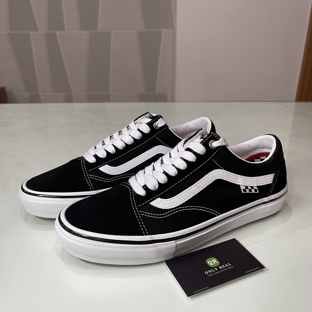Vans Old Skool Skateboarding Black/White Chính Hãng - Only Real Sneakers
