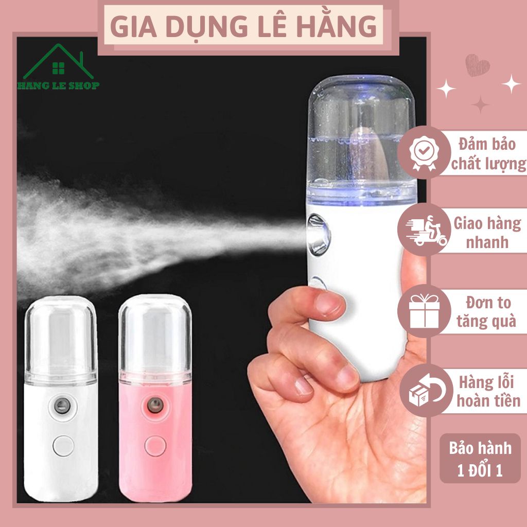 Máy Phun Sương Mini - Máy Xông Hơi Mặt Nano Mini Cầm Tay Hỗ Trợ Dưỡng Da Cấp Nước [Giá Rẻ]