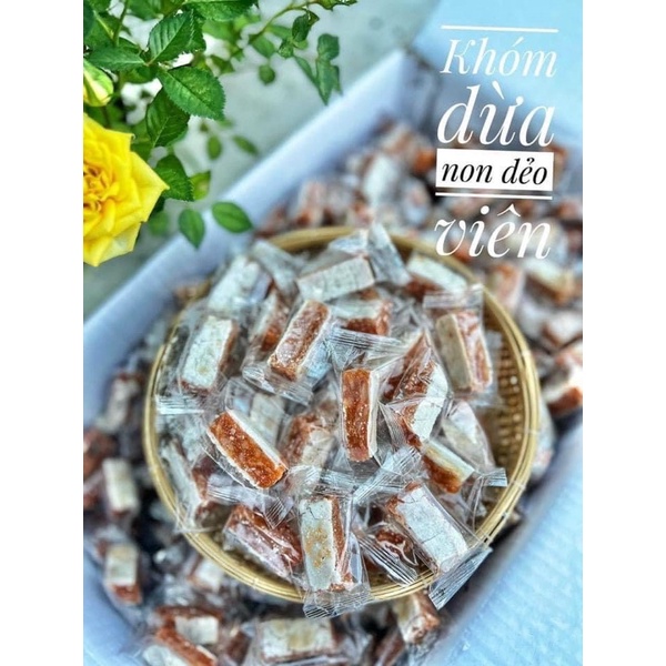 Kẹo khóm dừa non viên ( Hủ 500gr)