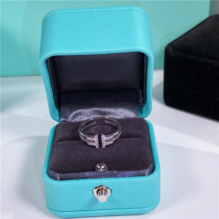 Nhẫn Hở Mạ Bạc 925 Đính Kim Cương Nhân Tạo Phong Cách Hàn Quốc Thời Trang