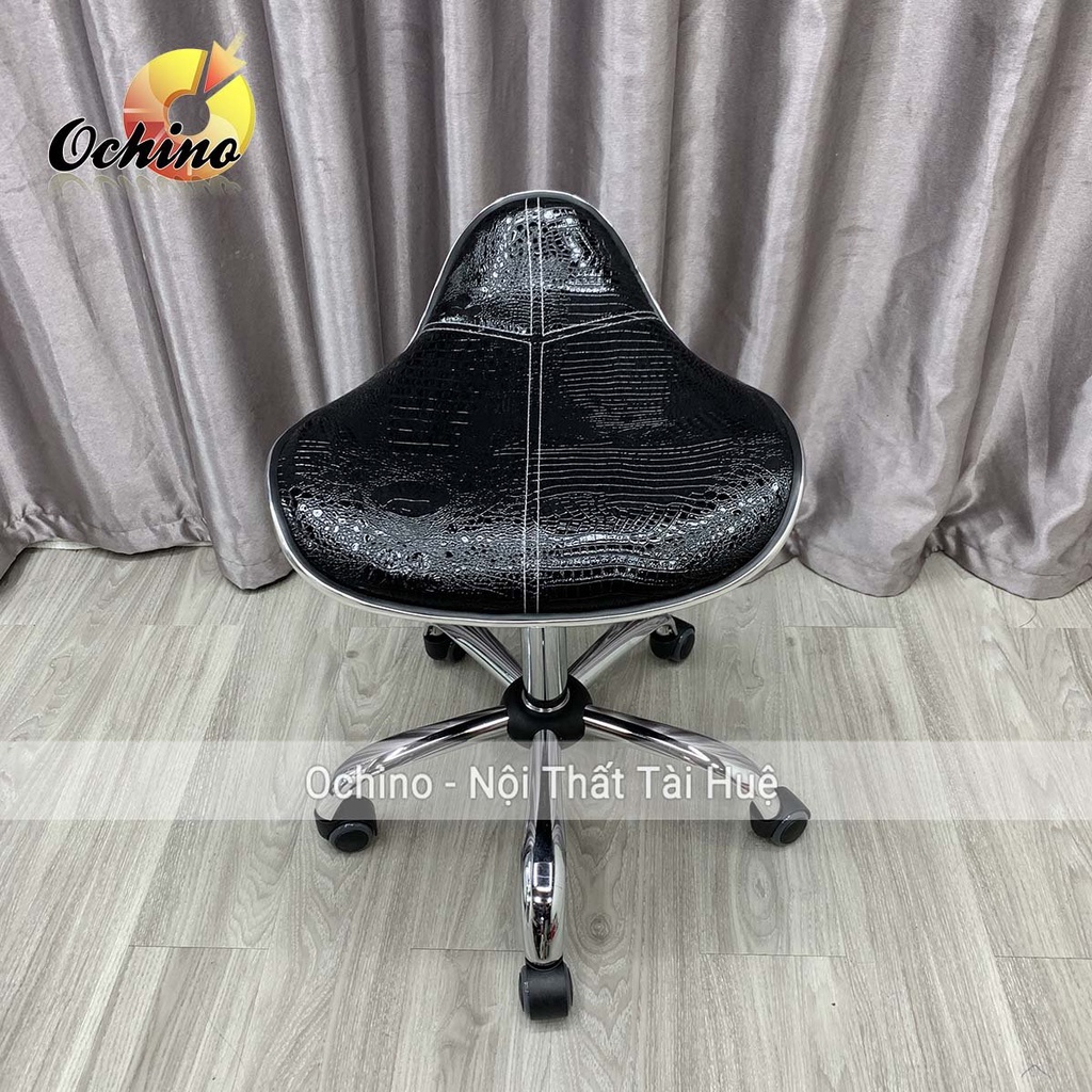 Ghế Xoay Văn Phòng, Ghế Spa Phun Xăm Mẫu Da Cá Không Tựa Phong Cách Bắc Âu (Hàng Có Sẵn)
