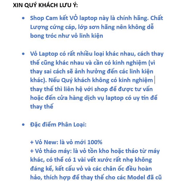 Vỏ Dell Inspiron 7460 7472 + Cable màn hình + bản lề