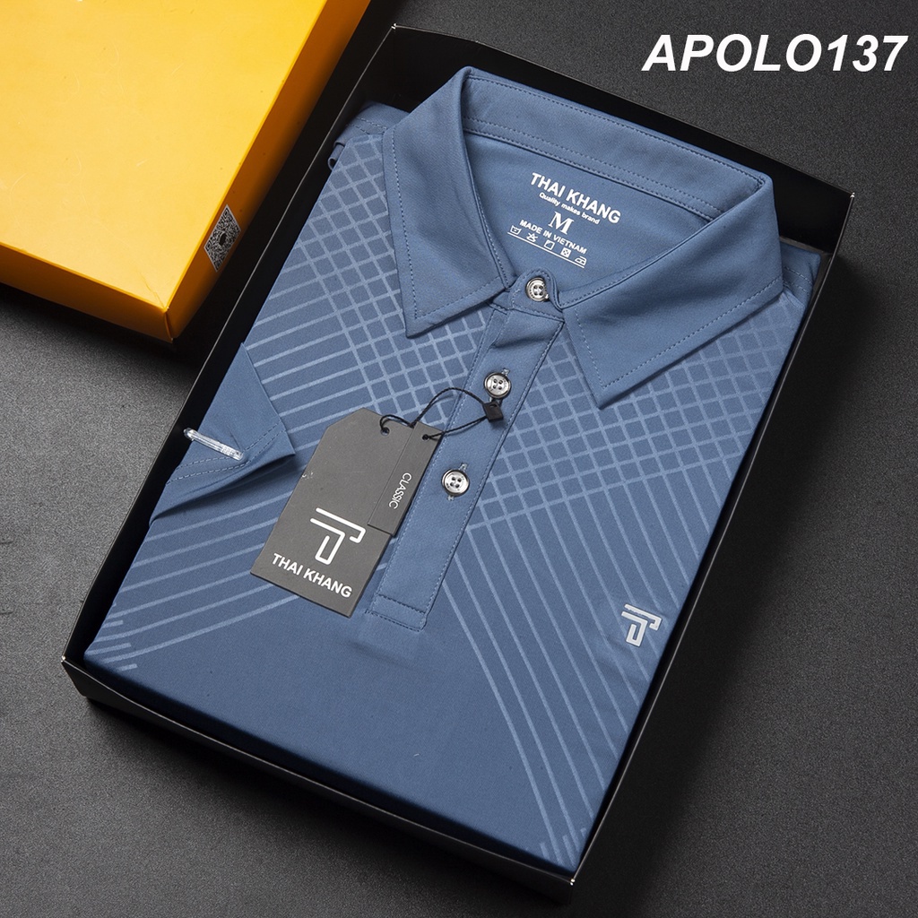 Áo thun nam có cổ phối màu chất vải mềm mát cotton 100% APOLO13